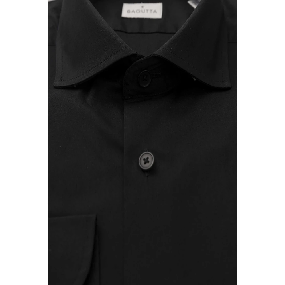 Bagutta Slim Fit Franse Kraag Overhemd Black Heren