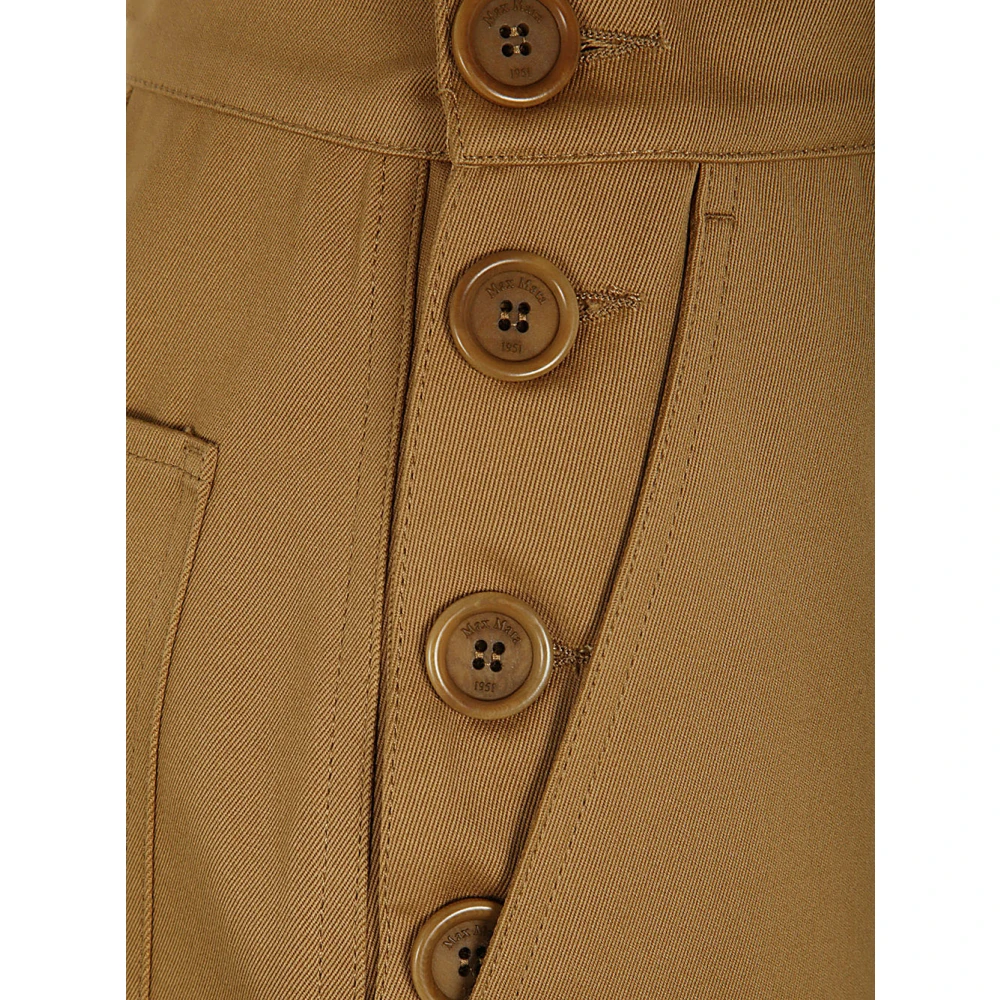 Max Mara Tan Antidrop Katoenen Rok Brown Dames
