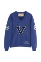 sweatshirt-bleu-brode-col-en-v