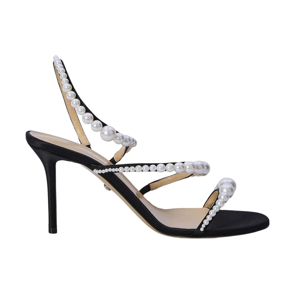 Mach & Mach Vrouw Zwart Double Bow Embellished High Heel Sandals