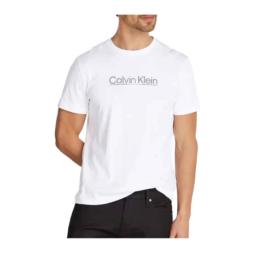 Calvin Klein Wit Katoen Logo T-Shirt White Heren