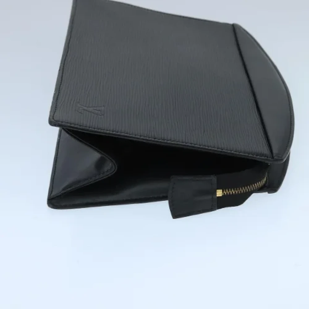 Louis Vuitton Vintage Pre-owned Leather pouches Black Dames