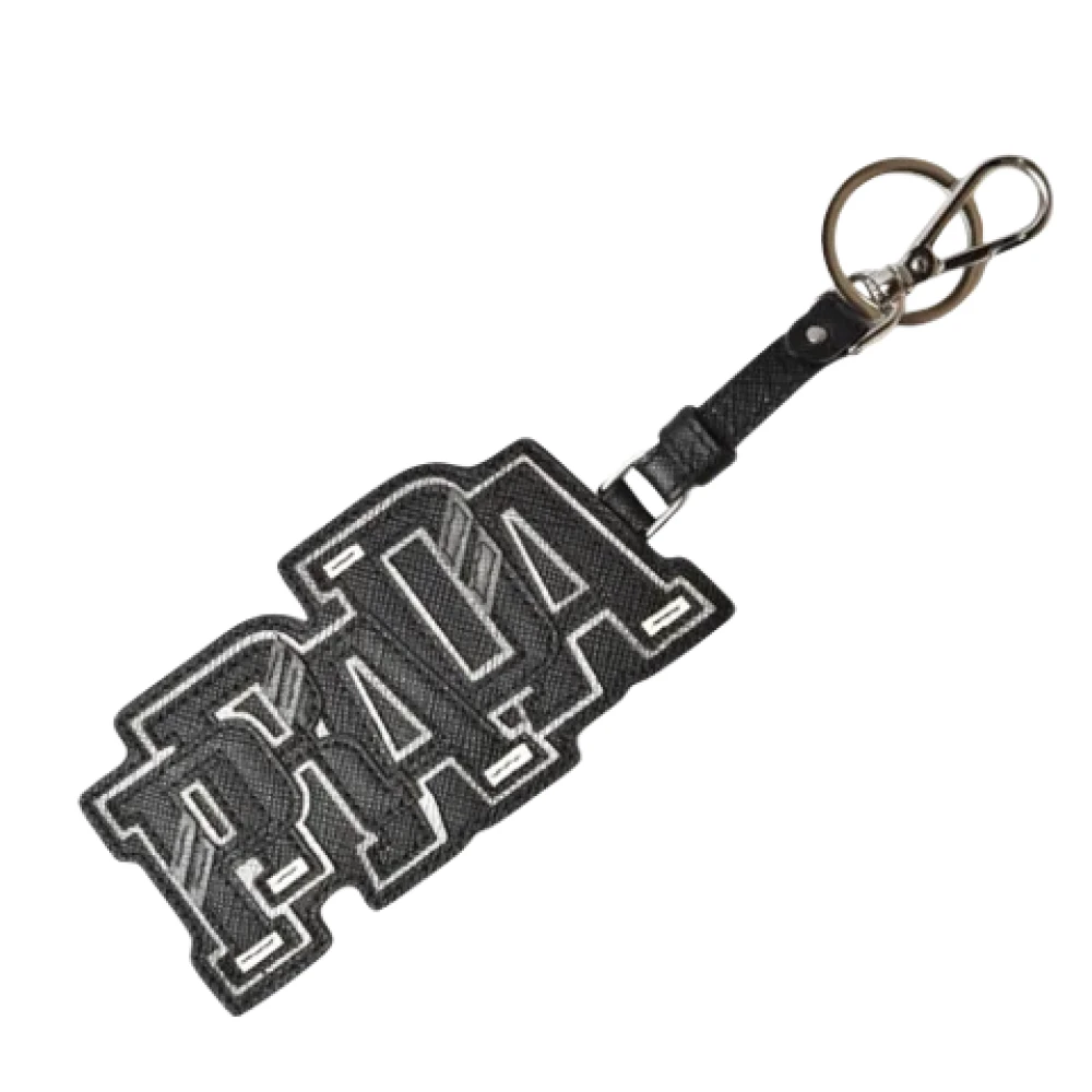 Prada Vintage Pre-owned Leather key-holders Black Dames