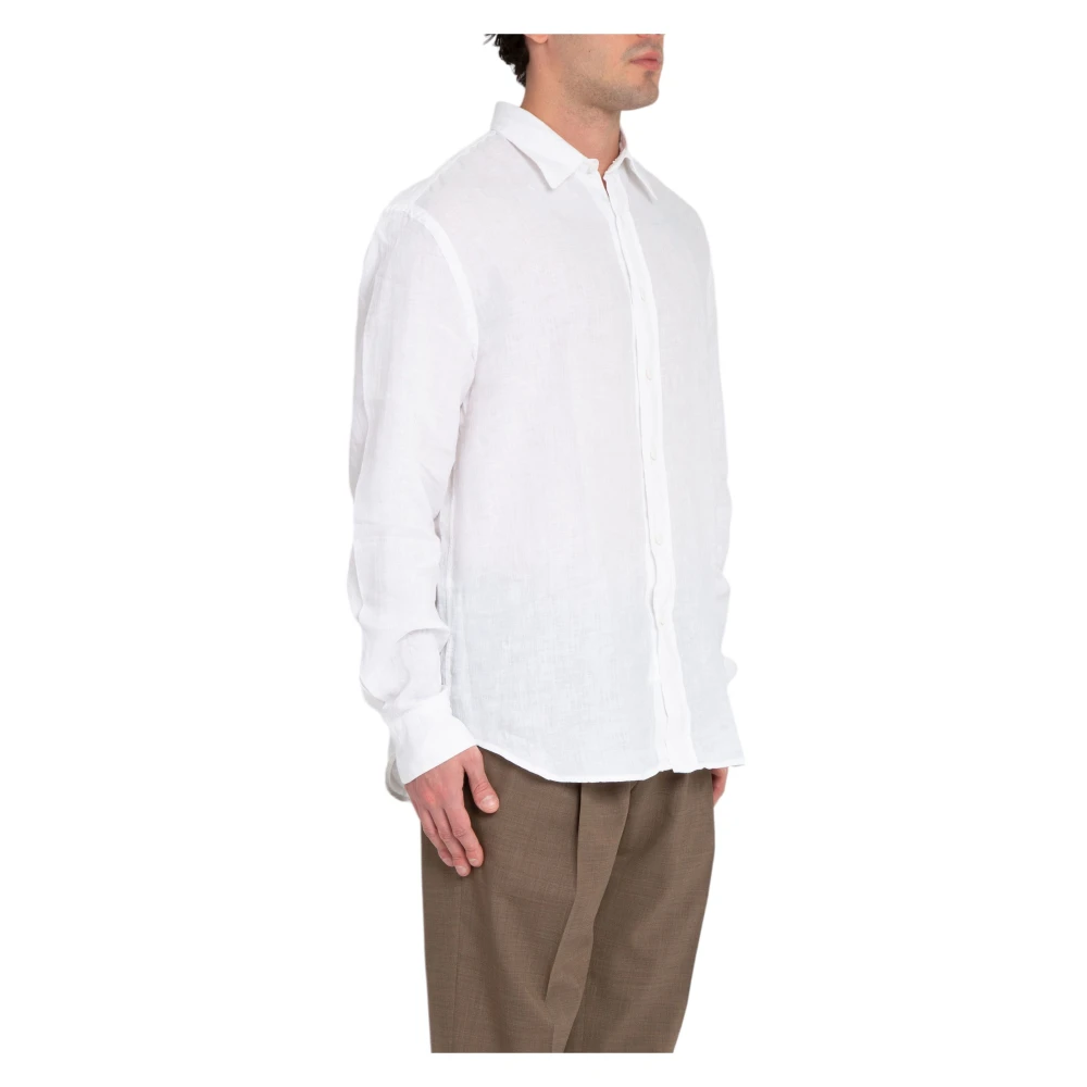Costumein Linnen shirt in wit White Heren