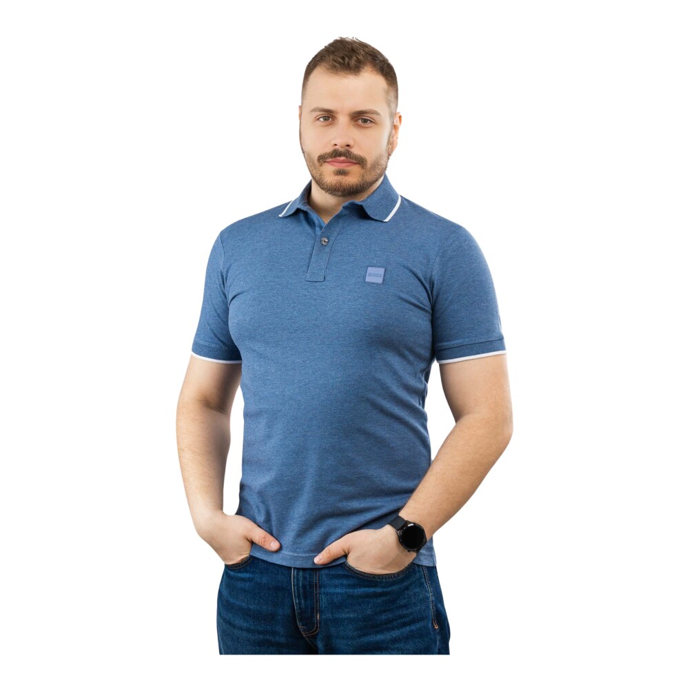 Heren Polo Shirt Blauw Katoen Hugo Boss Polo s Miinto