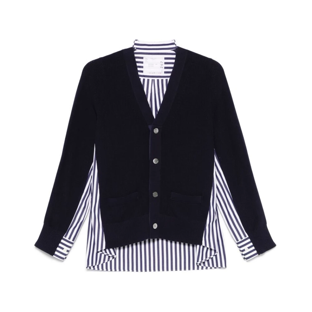 Sacai Blauwe Geknoopte Trui Multicolor Dames