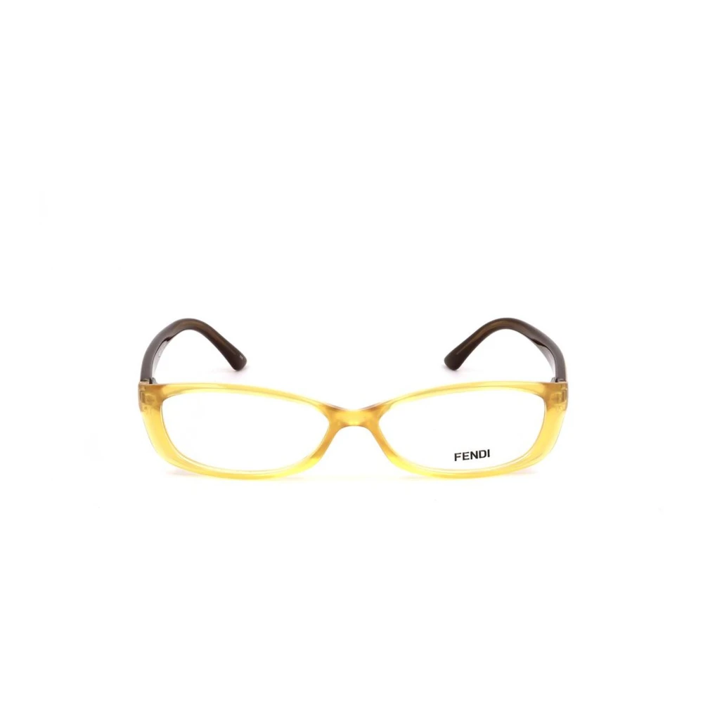 Fendi Bicolor Plastic Frames met Gele Wijzerplaat Yellow Dames