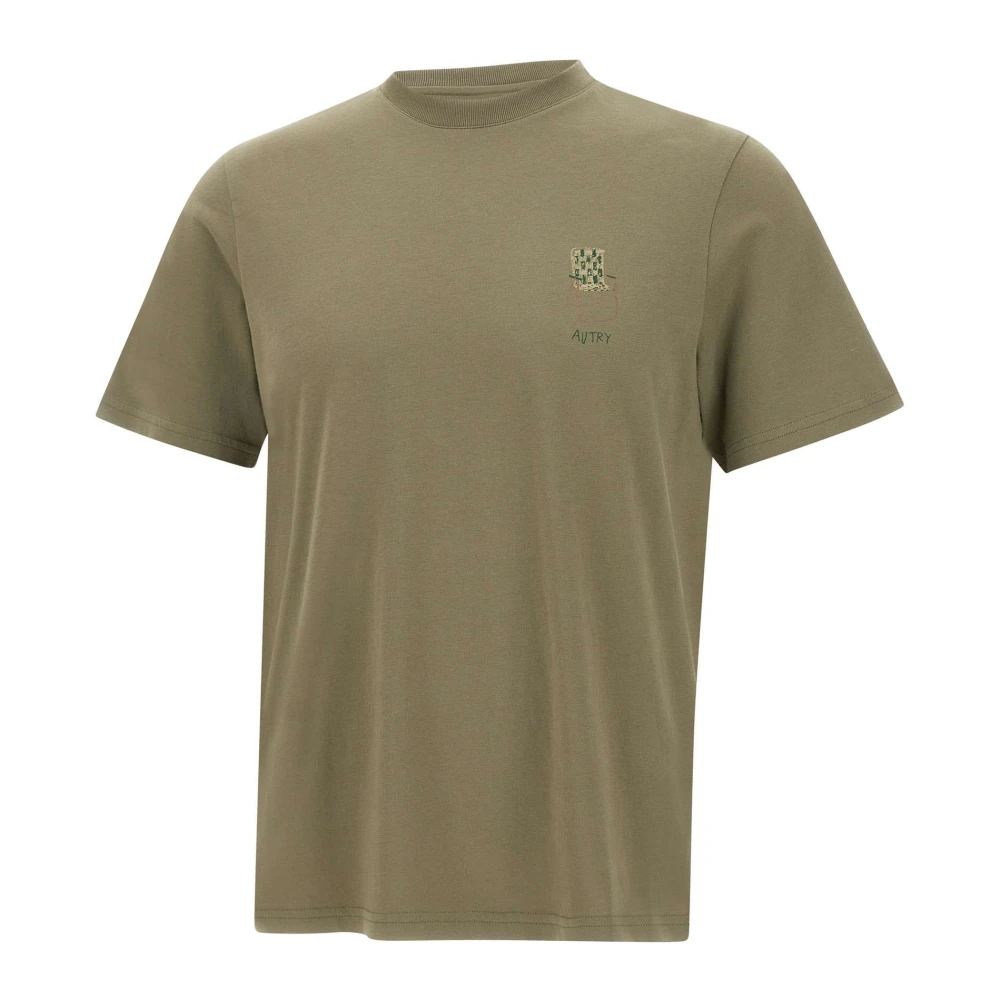Autry Saliegroene katoenen T-shirt met logo Green Heren