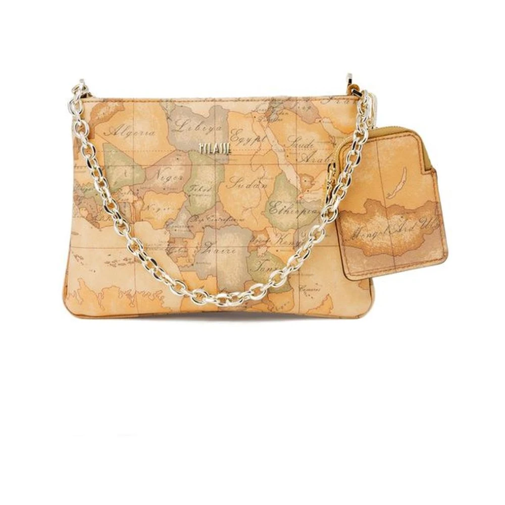 Alviero Martini 1a Classe Stijlvolle Leren Handtas Herfst Winter Collectie Beige Dames