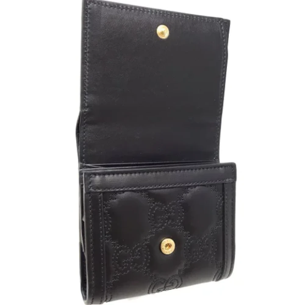 Gucci Vintage Pre-owned Leather wallets Black Dames