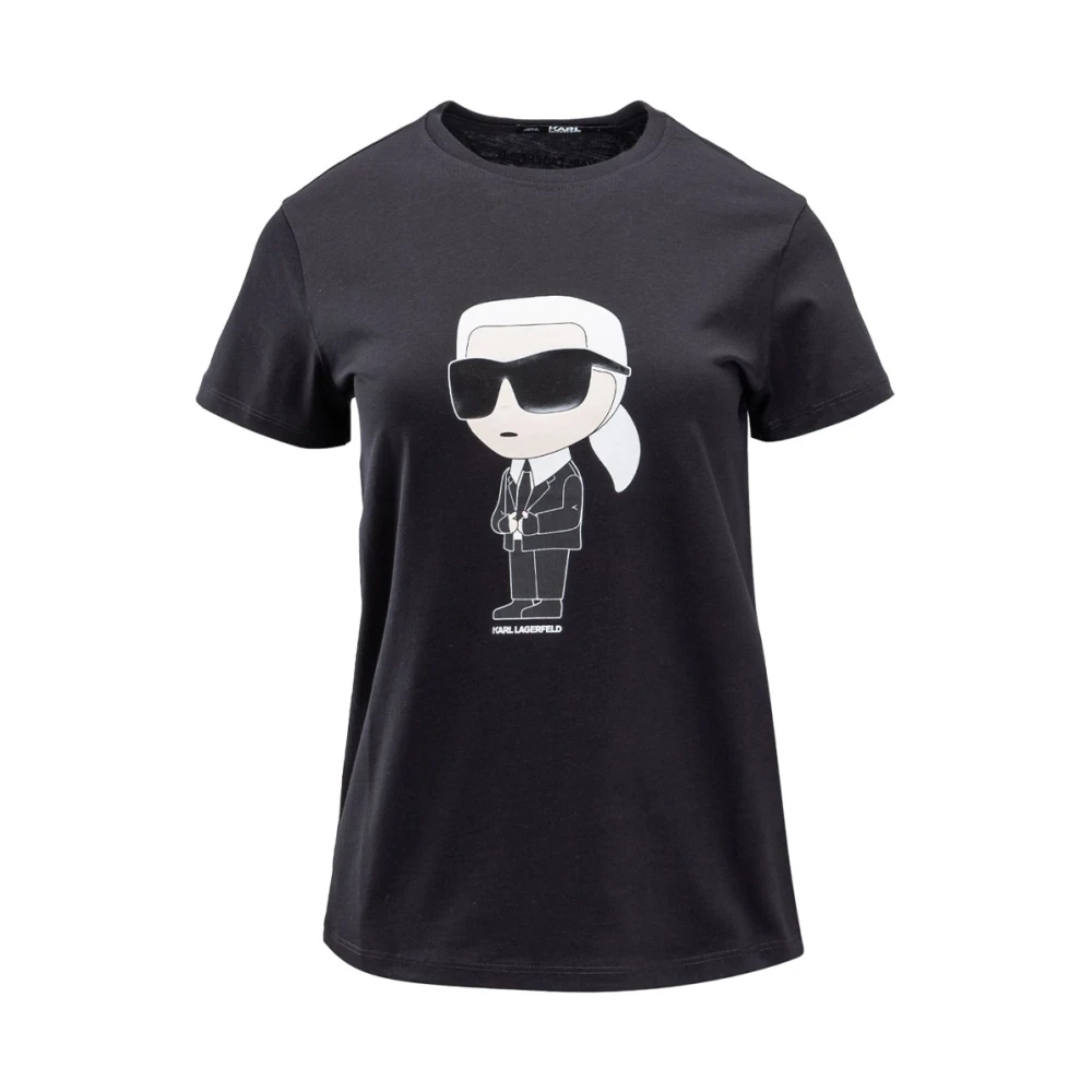 Karl Lagerfeld Organisch Katoenen T-shirt Black Dames