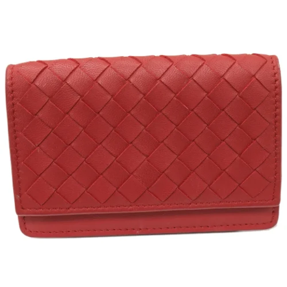 Bottega Veneta Vintage Pre-owned Leather wallets Red Dames