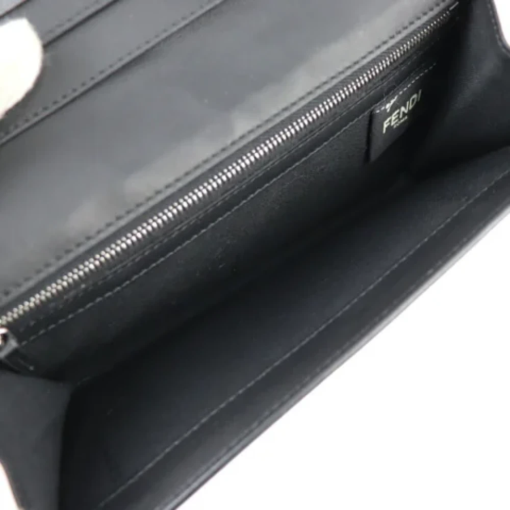 Fendi Vintage Pre-owned Leather wallets Black Dames
