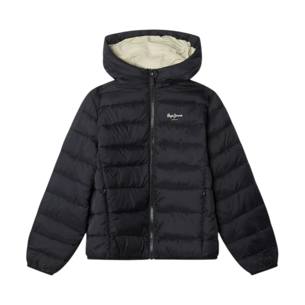 Pepe Jeans Girls Black Winter Jackets, 6 Y, Winterjackets
