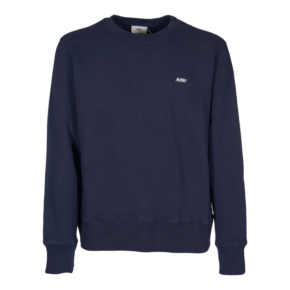 Autry Geribbelde Sweater met Ronde Hals Blue Heren