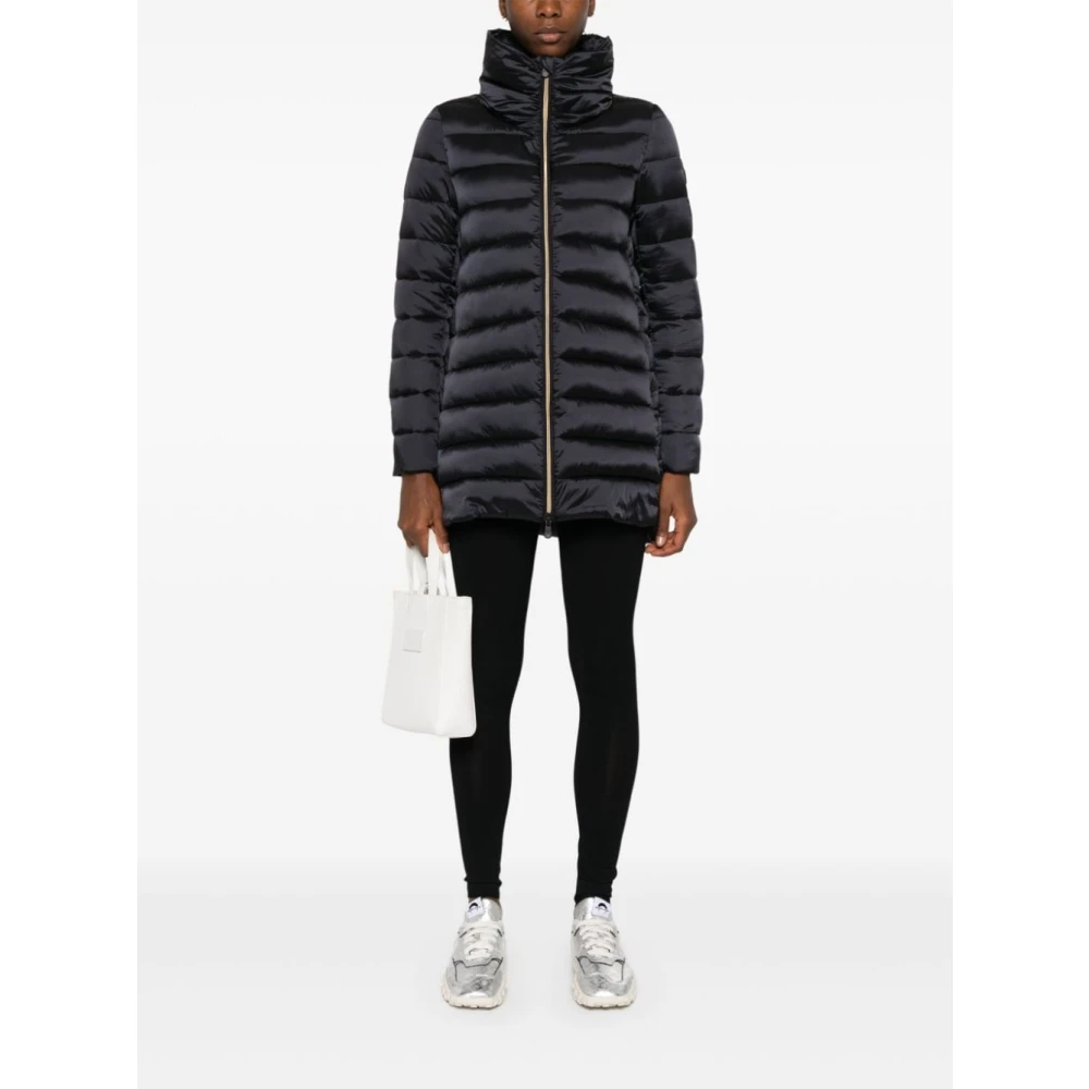 Save The Duck Nylon Puffer Jacket Black Dames