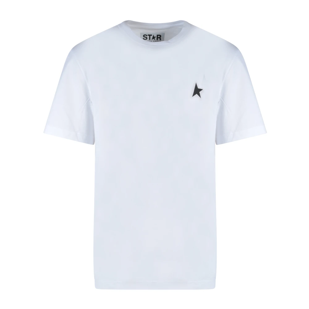 Golden Goose Stjärntryck Bomull Crew-Neck T-shirt White, Herr