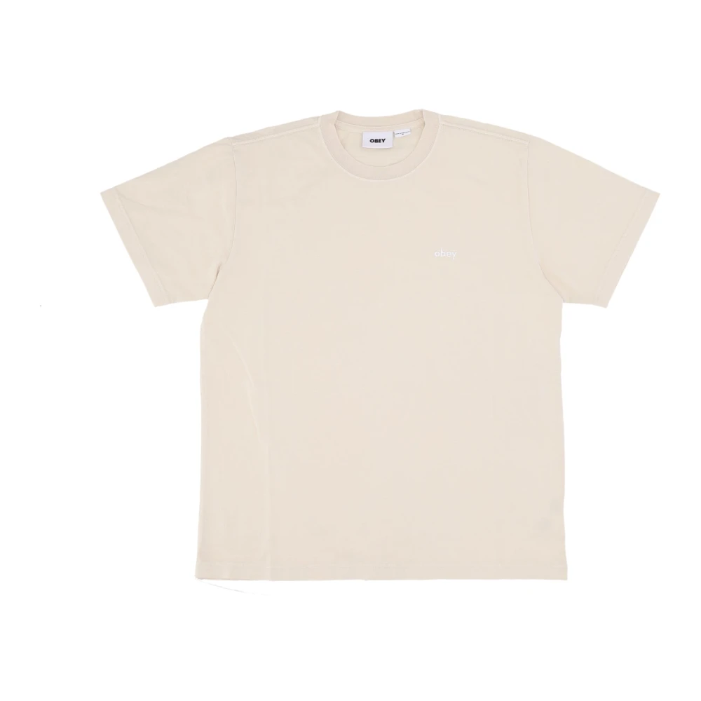 Obey Men's Beige Pigt Clay Short Sleeve Tee