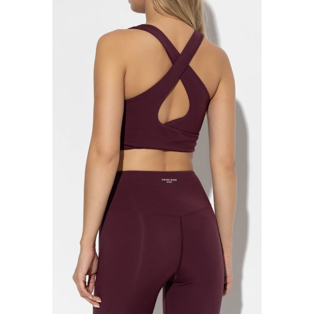 Anine Bing Yuna Bra uit de Sport Collection Red Dames