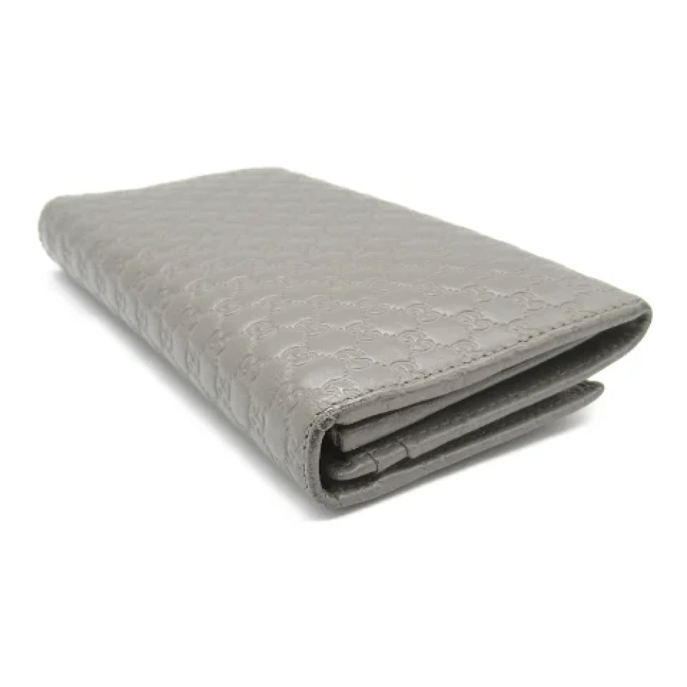 Gucci Vintage Pre-owned Leather wallets Gray Dames