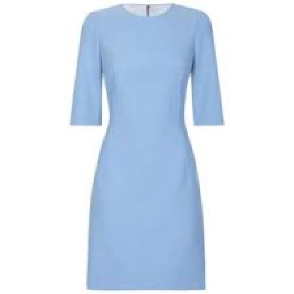 Dolce & Gabbana Donna Blu - Wool Crepe Sheath Midi Dress - Dresses - L