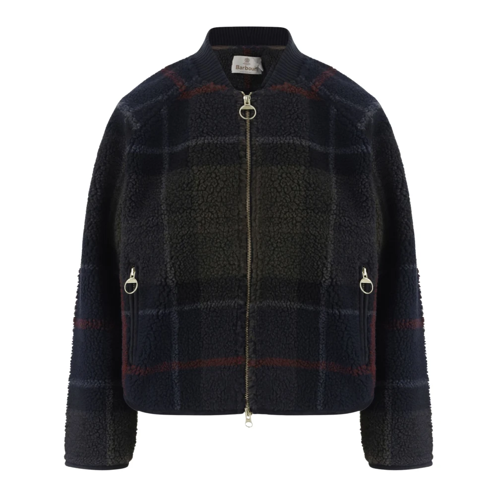 Barbour , Bomber Jackets, Female, Multicolor, S, Nylon Jacket With Check Pattern