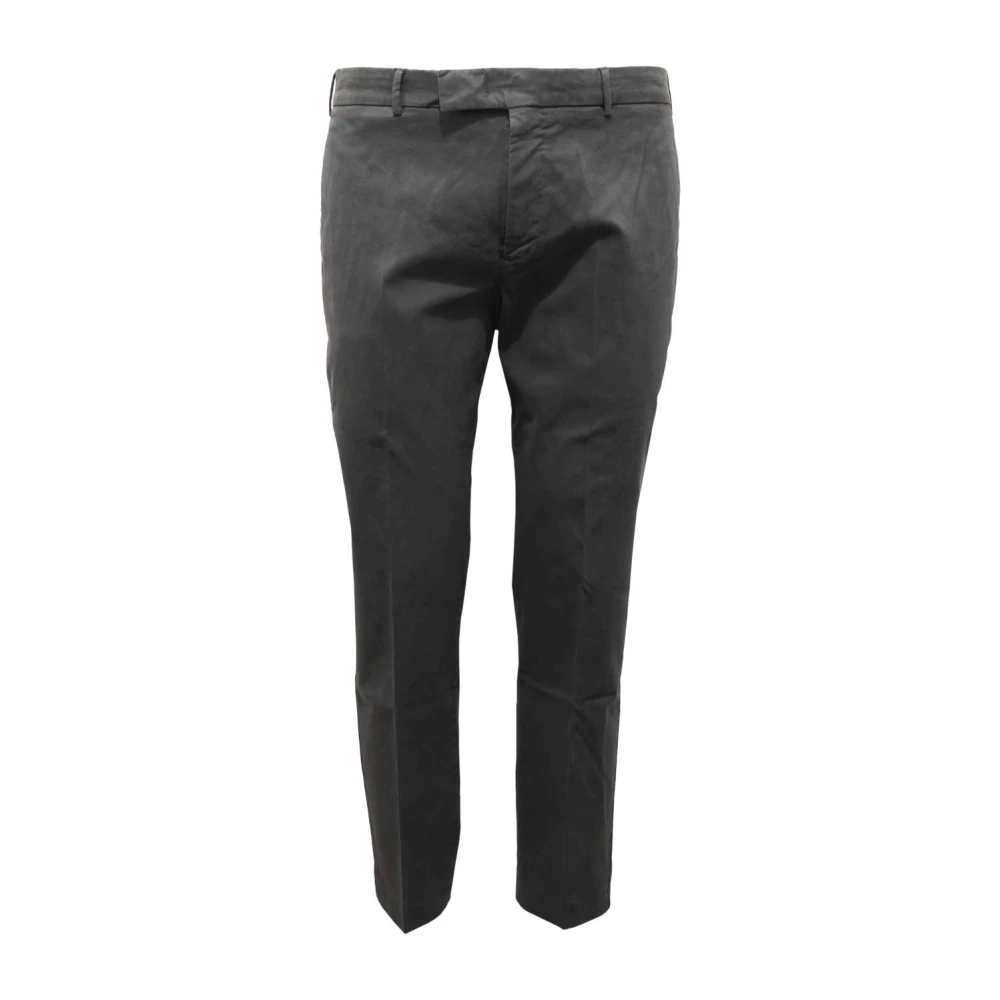 Pt01 Men's Gray Chinos, L, Rebel Fit Edge Trousers