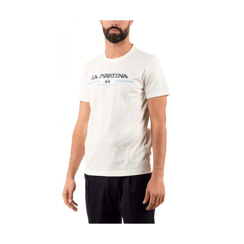 LA MARTINA Heren T-shirt Klassieke Stijl White Heren