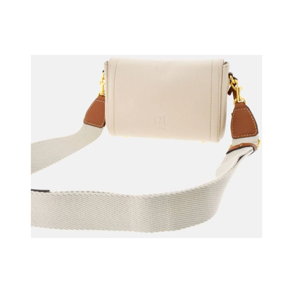 Carolina Herrera Vergrendelde Crossbody Mini Tas Magnolia Beige Dames