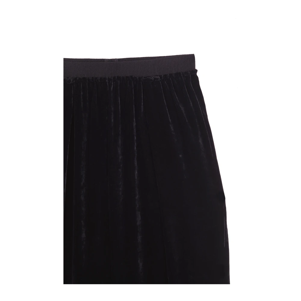 Cortana Roisin zwarte fluwelen broek Black Dames