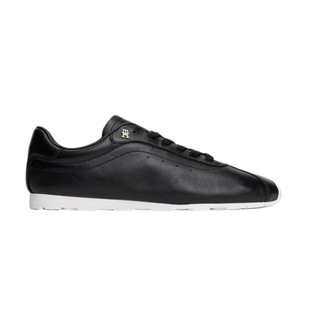 Tommy Hilfiger Low-Top Sneaker met TH Monogram Dames Schoenen Zwart