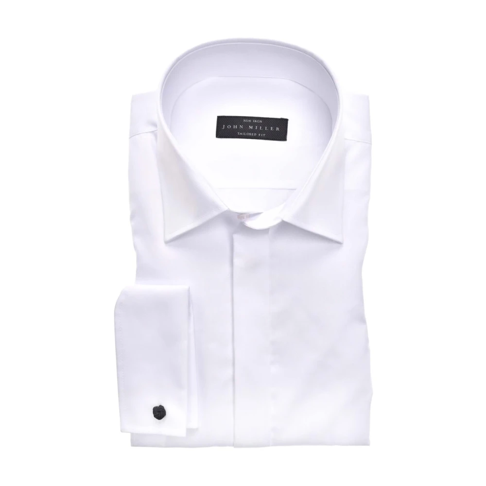John Miller Wit Overhemd met Lange Mouwen en Tailored Fit White Heren