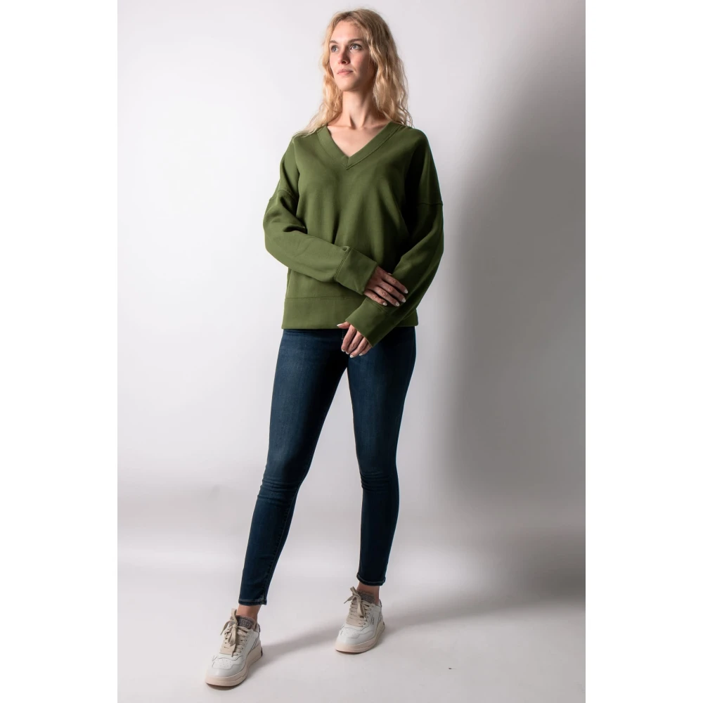 Citizens of Humanity Groene V-hals Sweatshirt Green Dames