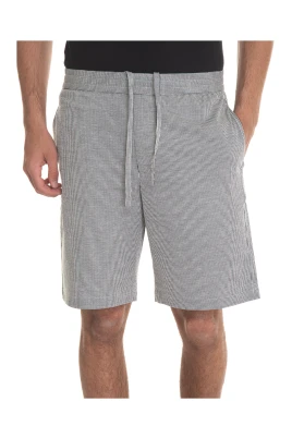 Randig Bermuda Shorts med Elastisk Midja