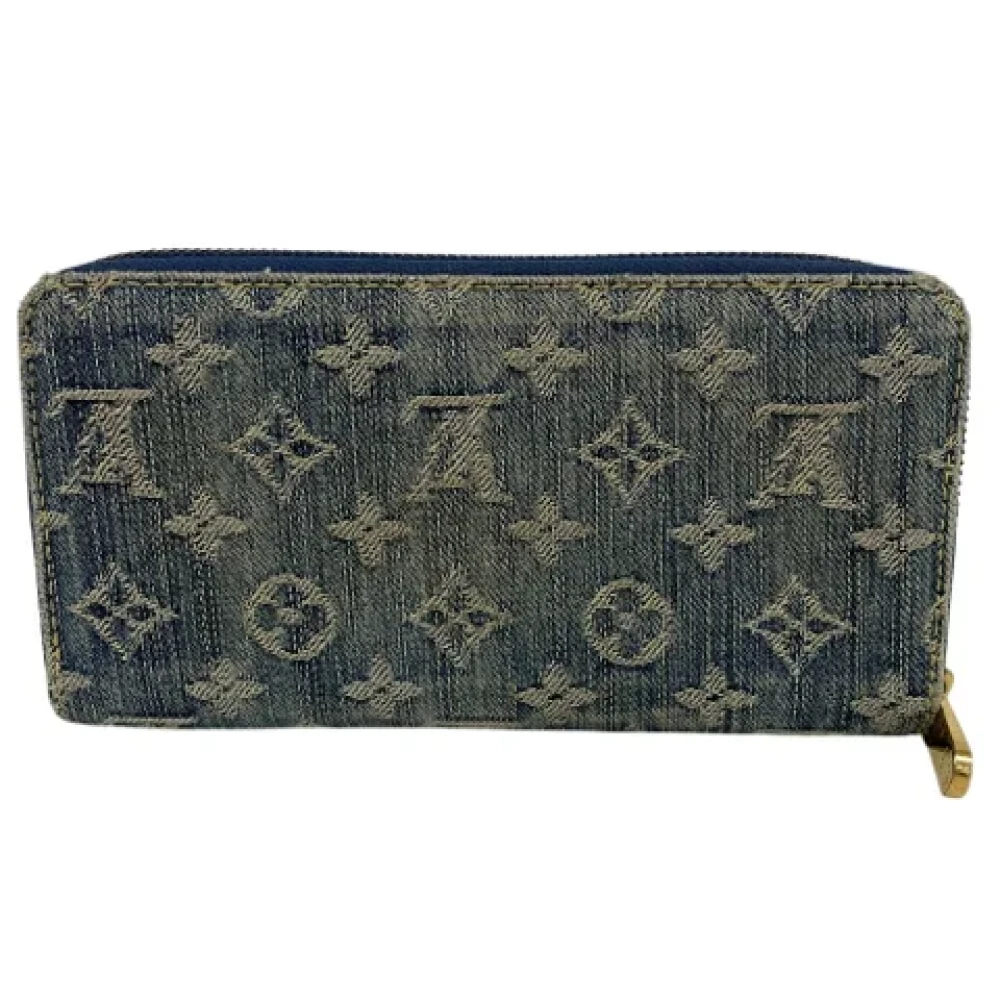 Louis Vuitton Vintage Pre-owned Denim wallets Blue Dames