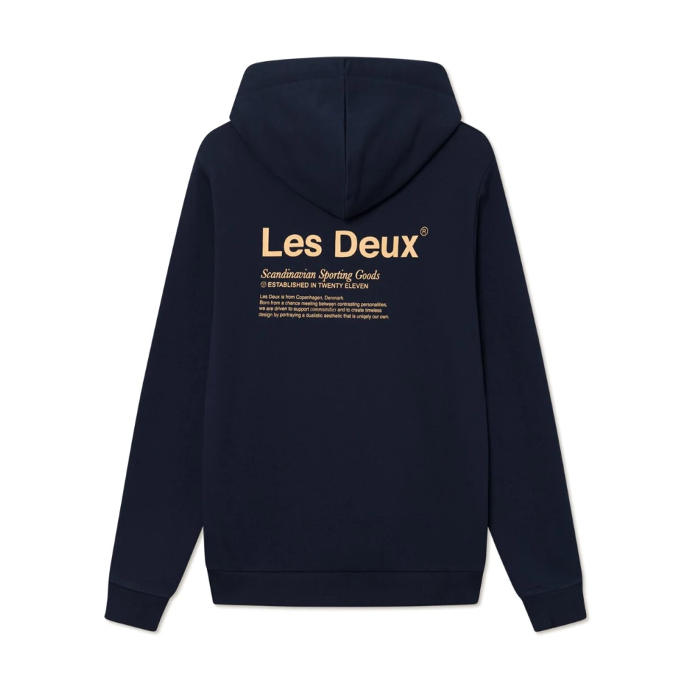 Les Deux Broody Hoodie Blue Heren