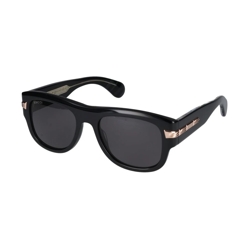 Gucci Men's Black Gg1517s Rectangular Sunglasses - Sunglasses - 54 Mm - Accessories