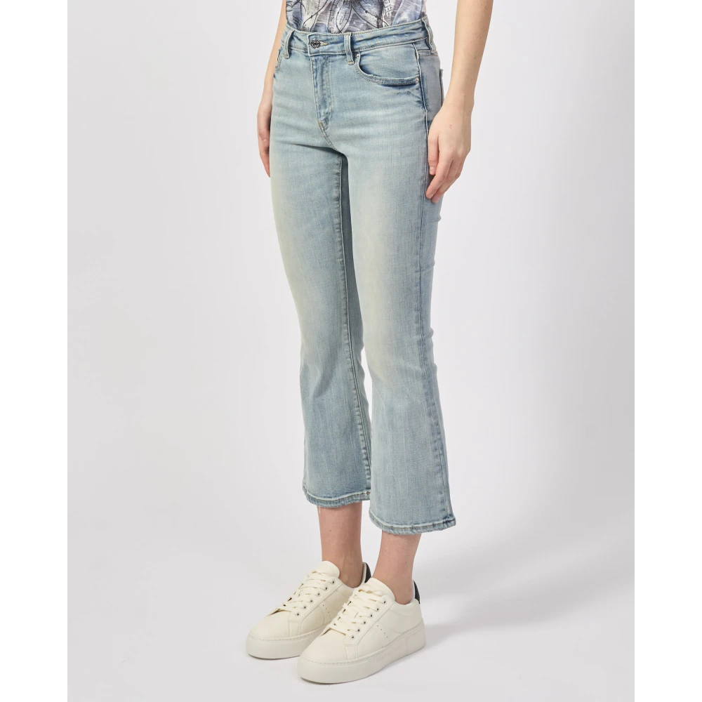 Armani Exchange Straight Leg Denim Jeans Blue Dames