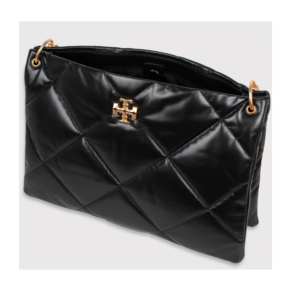 TORY BURCH Diamantgestikte 'Kira' schoudertas Black Dames