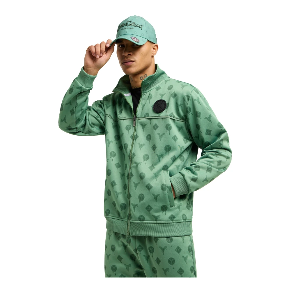 carlo colucci Veelzijdig Tracksuit Set met Uniek Badge Green Heren