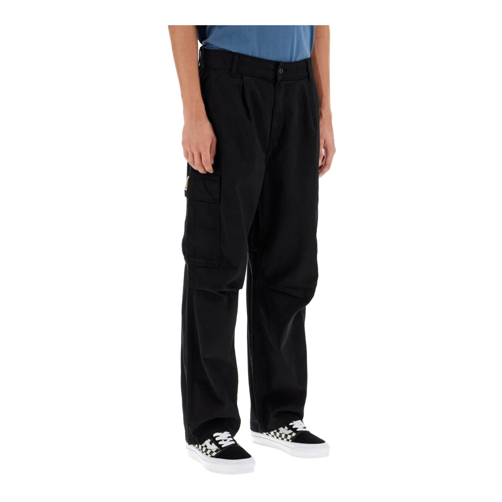 Carhartt WIP Cargo Broek in Katoen Twill Black Heren