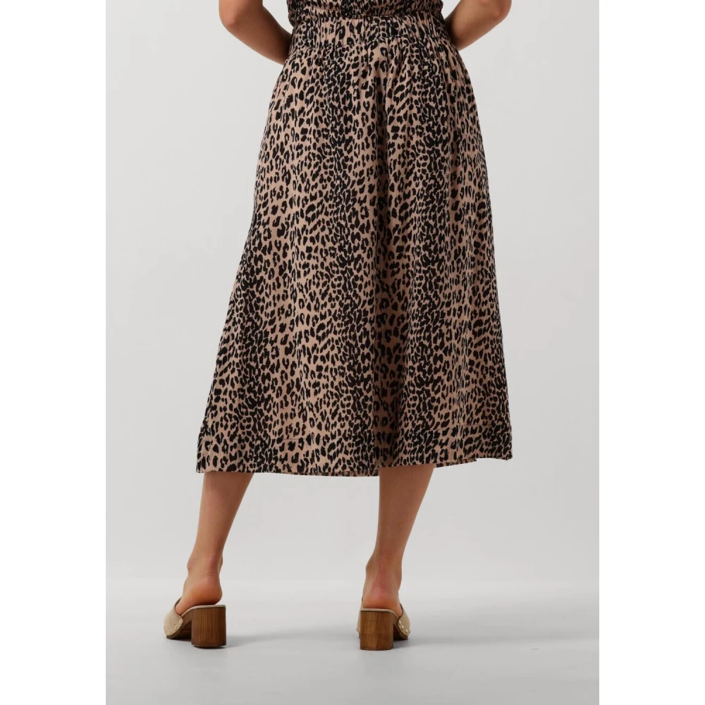 Catwalk Junkie Koperen Midi A-Line Rok Brown Dames