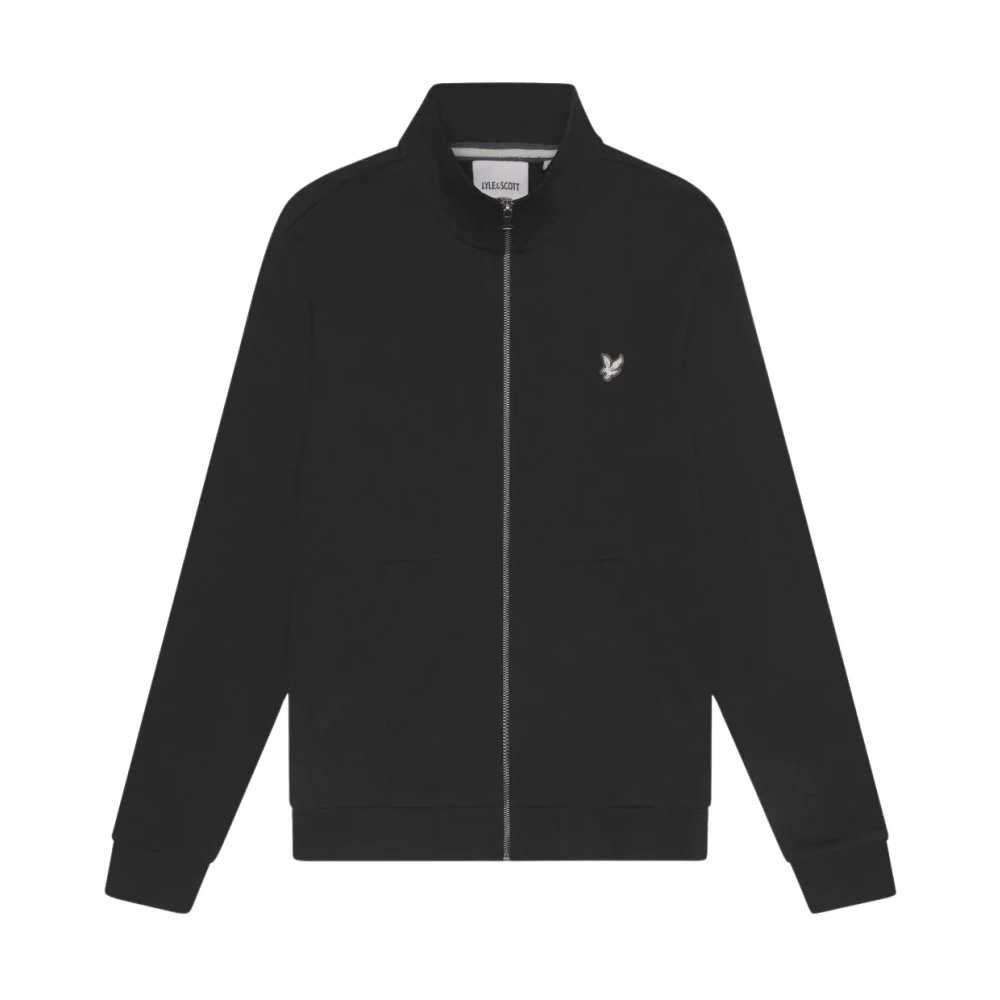 Lyle & Scott Diagonaal Weefsel Rits Hoodie Black