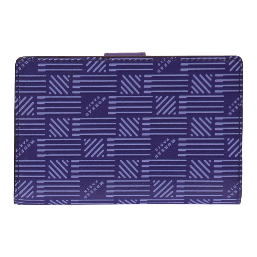 Moreau Paris Logo Print Leren Portemonnee Purple Dames