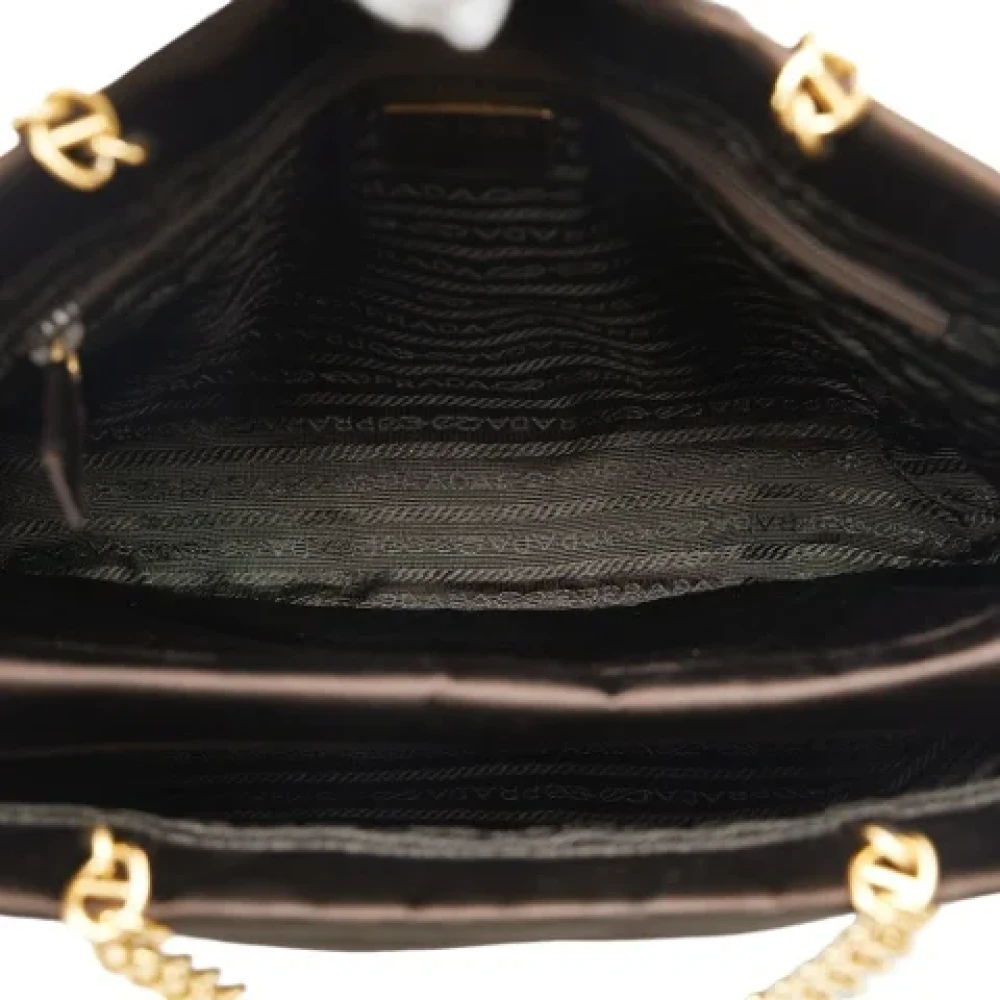 Prada Vintage Pre-owned Satin totes Brown Dames