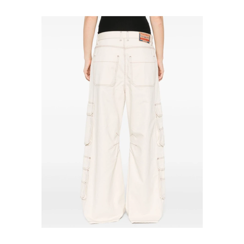Diesel Cargo Broek in Groen D-Sire Stijl White Dames