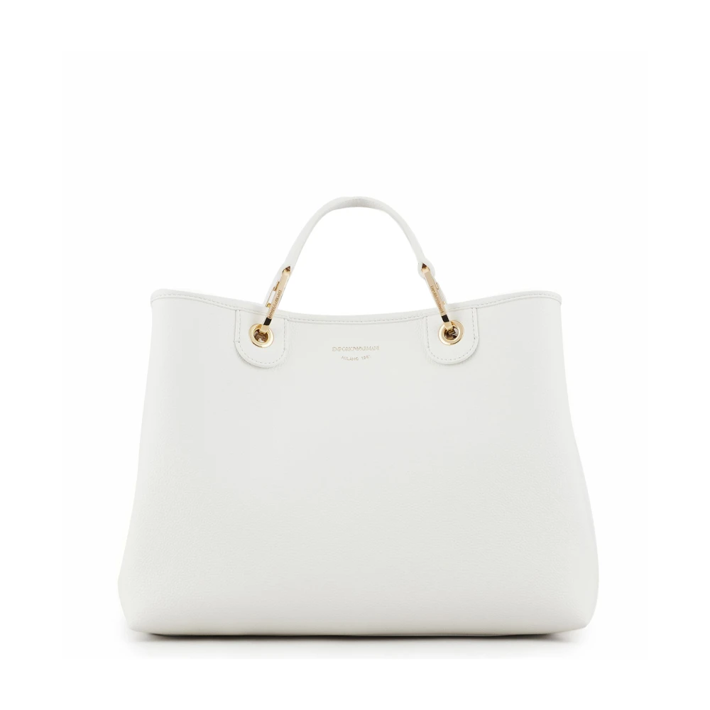 Emporio Armani Stilren Shopper Väska White, Dam