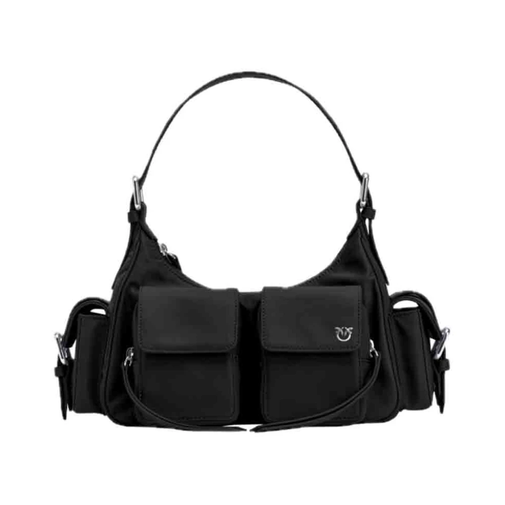 pinko Nylon Cargo Tas met Rits Black Dames