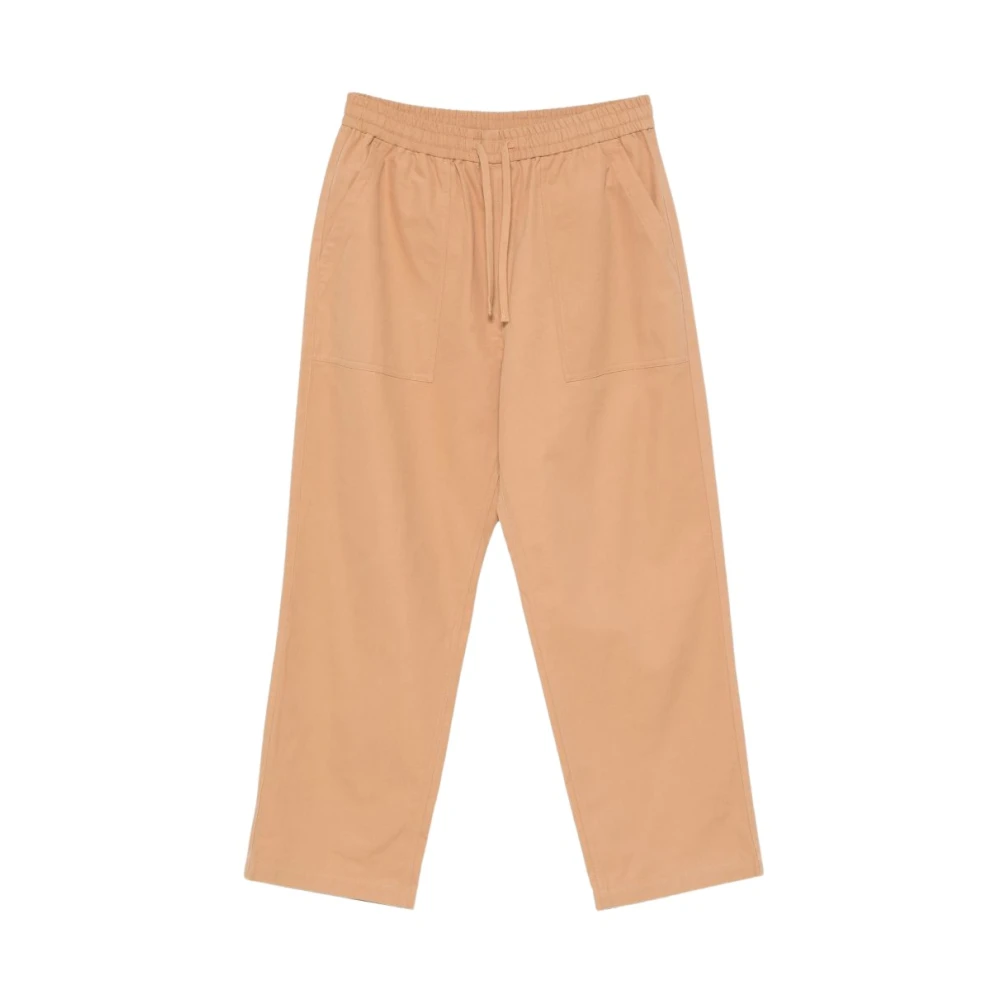 Maison Kitsuné Beige Wide Trousers, Male, M, Wide Trousers