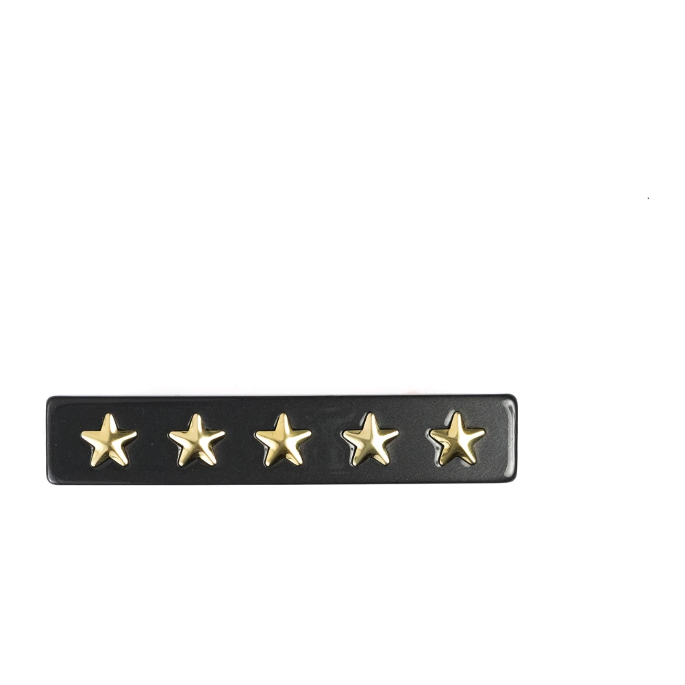 Star Stud Hair Clip Small Charcoal